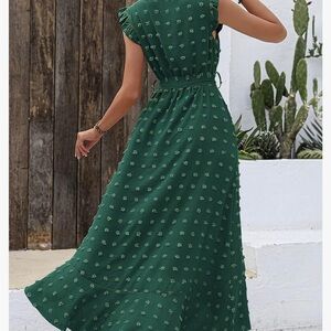 BTFBM Green Ruffle Summer Dress